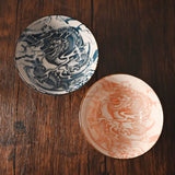 18oz 5.75" Japanese 2 - Piece Ceramic Dragon Bowl Gift Set