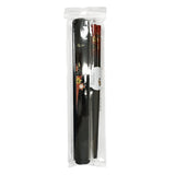 9" Japanese Lacquered Bamboo Chopsticks with Case  -  Red Flower