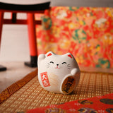 2.25" Japanese Lucky Cat Figurine - White
