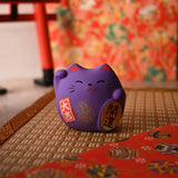 2.25" Japanese Lucky Cat Figurine - Purple
