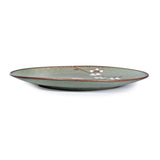 9.25" Japanese Ceramic Dinner Plate  -  Green Matte Sakura