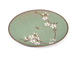 8" Japanese Ceramic Salad Plate - Green Matte Sakura