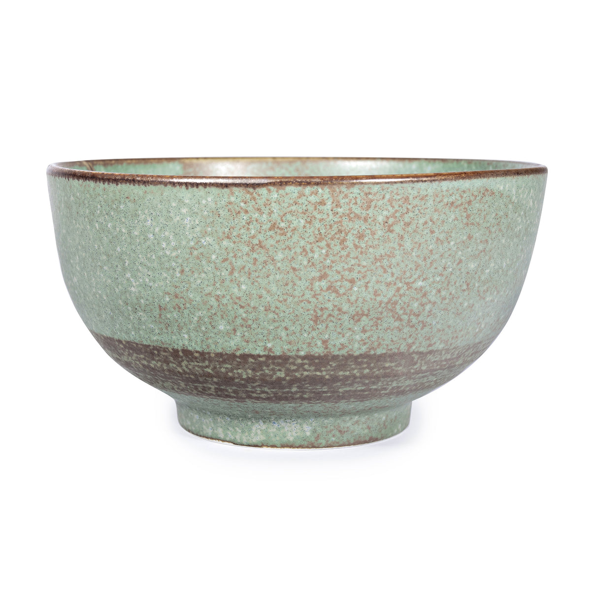 33oz 6.25" Japanese Ceramic Donburi Bowl - Green Matte Sakura