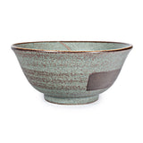 18 oz 6" Japanese Ceramic Mini Donburi Bowl - Green Matte Sakura