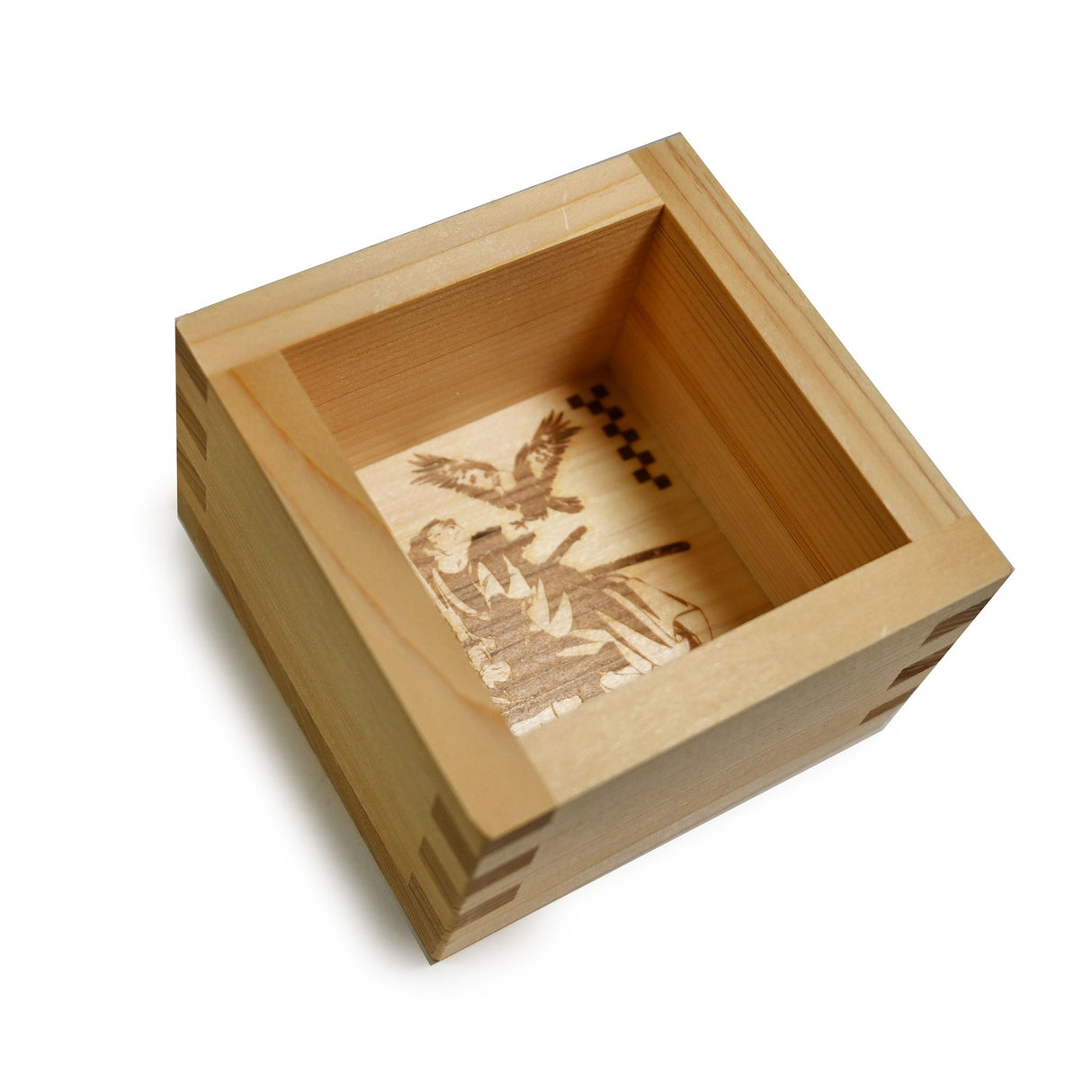 6 oz Japanese Hinoki Cypress Sake Masu - Samurai