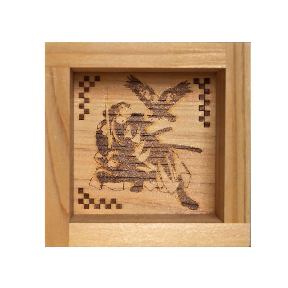 6 oz Japanese Hinoki Cypress Sake Masu - Samurai