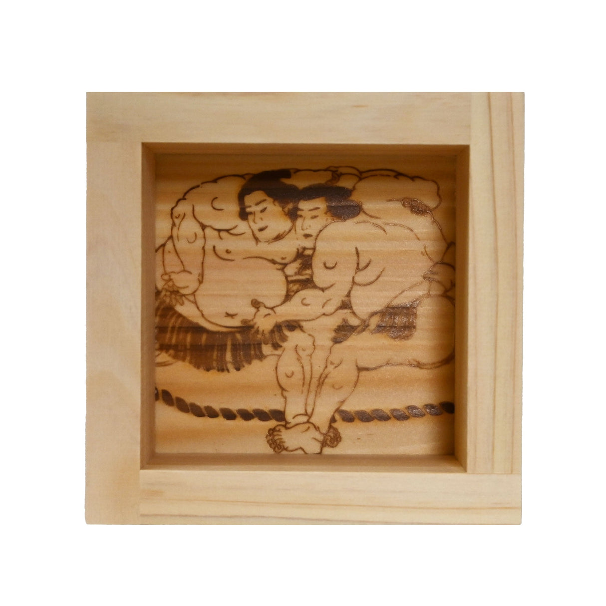 6 oz Japanese Hinoki Cypress Sake Masu - Sumo