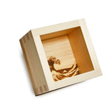 6 oz Japanese Hinoki Cypress Sake Masu - Wave