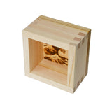 6 oz Japanese Hinoki Cypress Sake Masu - Wave