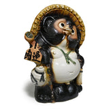 12" Japanese Shigaraki Lucky Tanuki Figurine