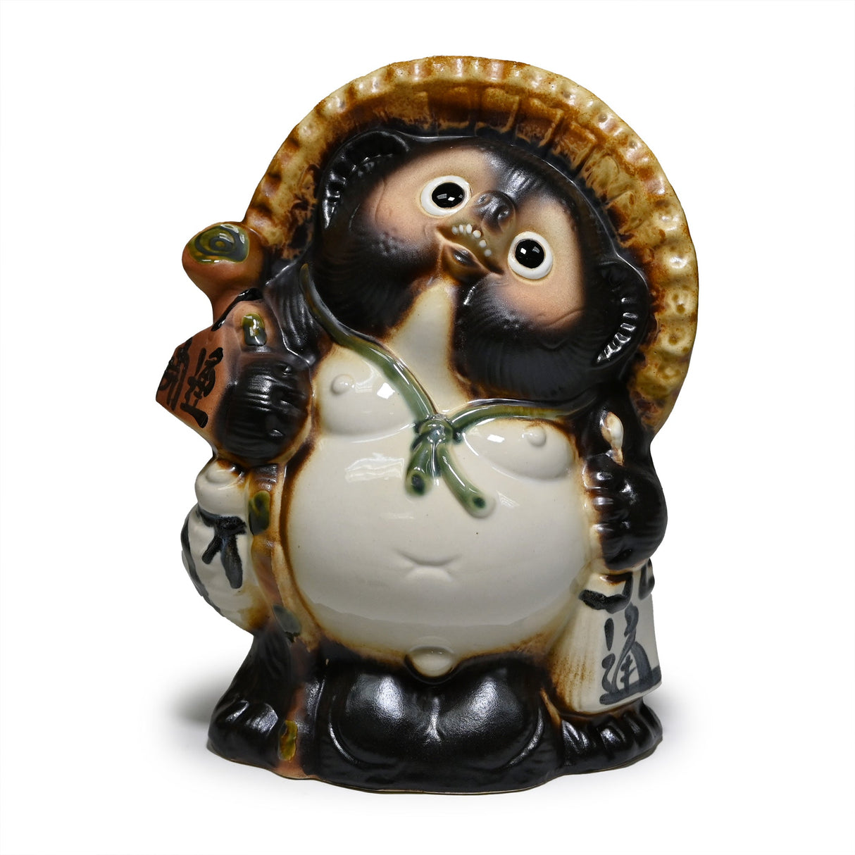 10.5" Japanese Shigaraki Lucky Tanuki Figurine