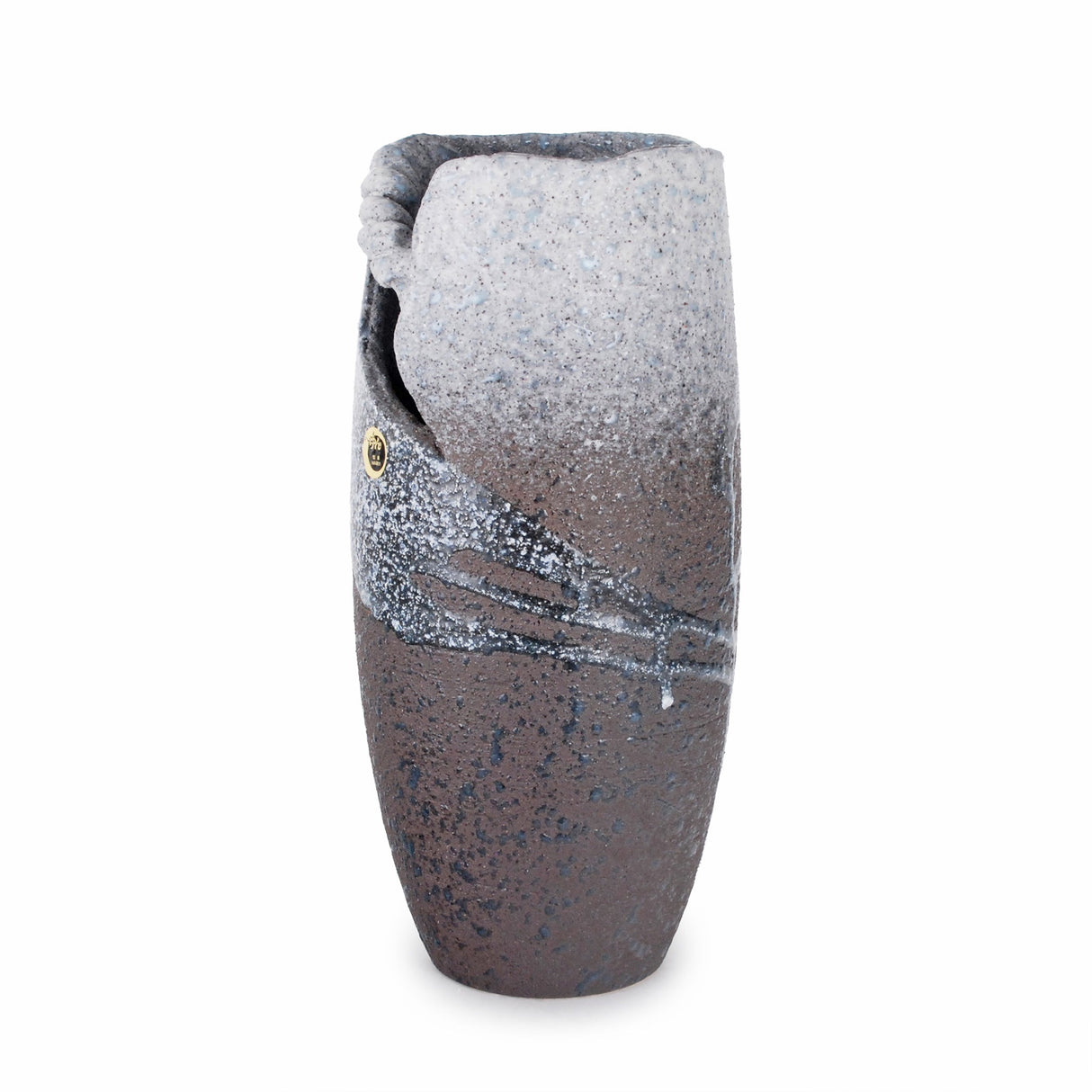 11.25" Japanese Shigaraki Ceramic Vase - Gray Smokey