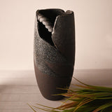 11.25" Japanese Shigaraki Ceramic Vase - Gray Smokey