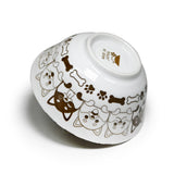 18 oz 6" Japanese Ceramic Bowl - Shiba Friends