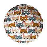 18 oz 6.75" Japanese Ceramic Bowl - Shiba Inu Friends