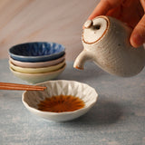 2oz 3.25" Japanese 5 - Piece Ceramic Sauce Dish Gift Set