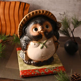 9" Japanese Shigaraki Lucky Tanuki Figurine